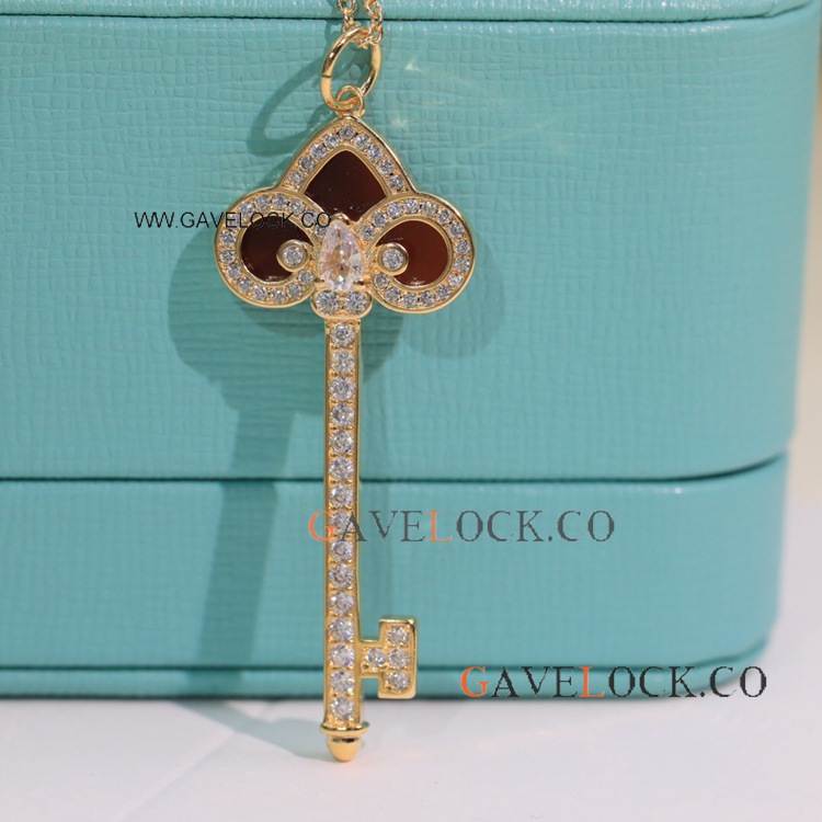 Copy Fleur de Lis Necklace with Diamonds